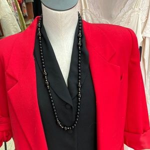 No brand or markings vintage Black Onyx necklace